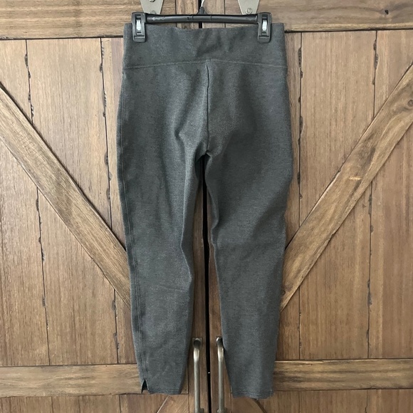 Spanx Ankle Length Ponte Hem Slit Heather Grey Leggings Size M - Picture 3 of 7